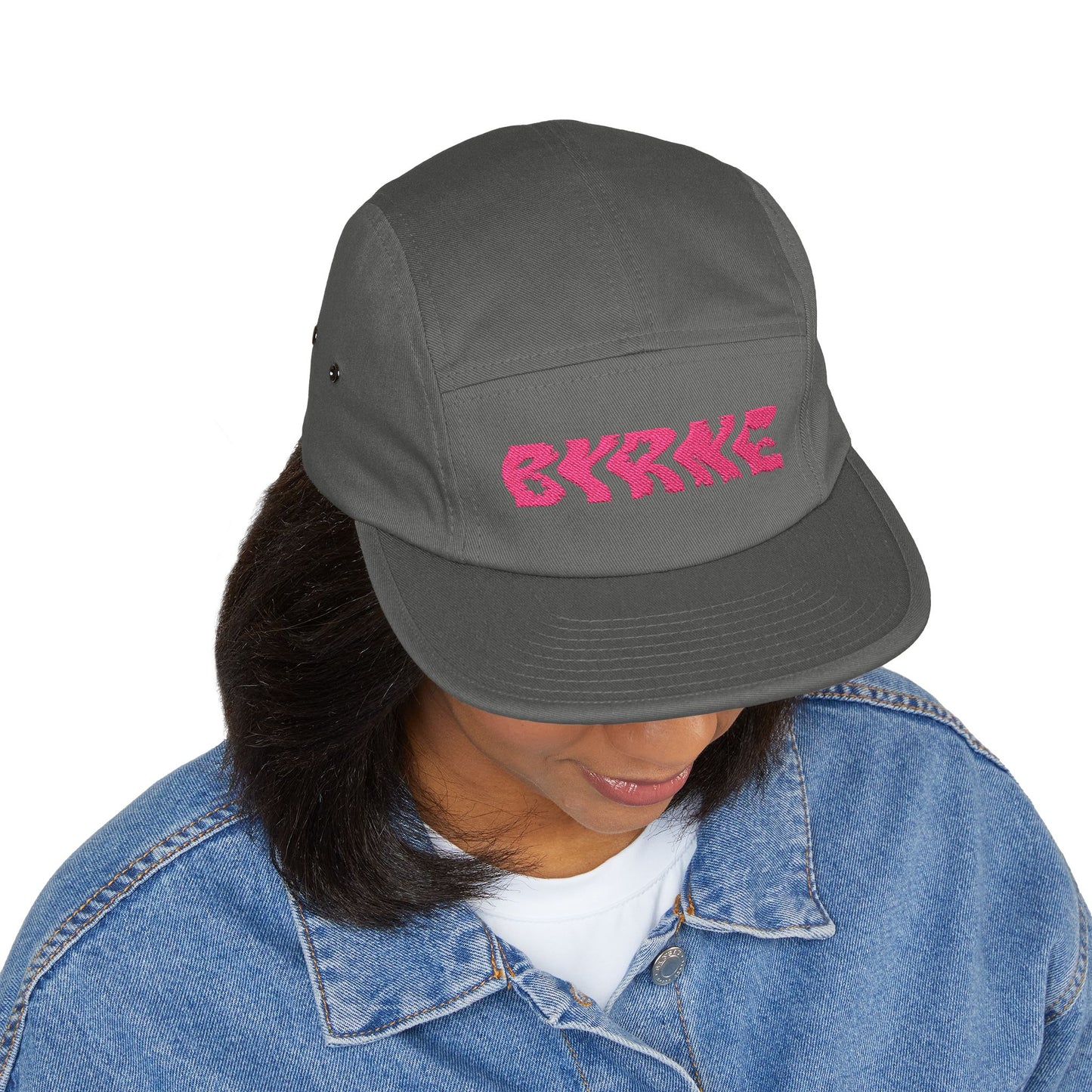 PINK - 5 Panel Cap with Embroidery