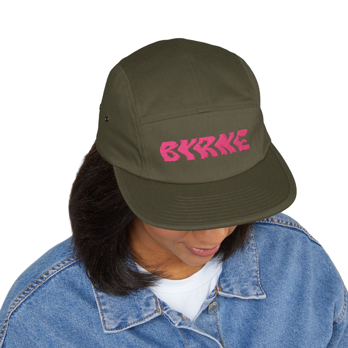 PINK - 5 Panel Cap with Embroidery
