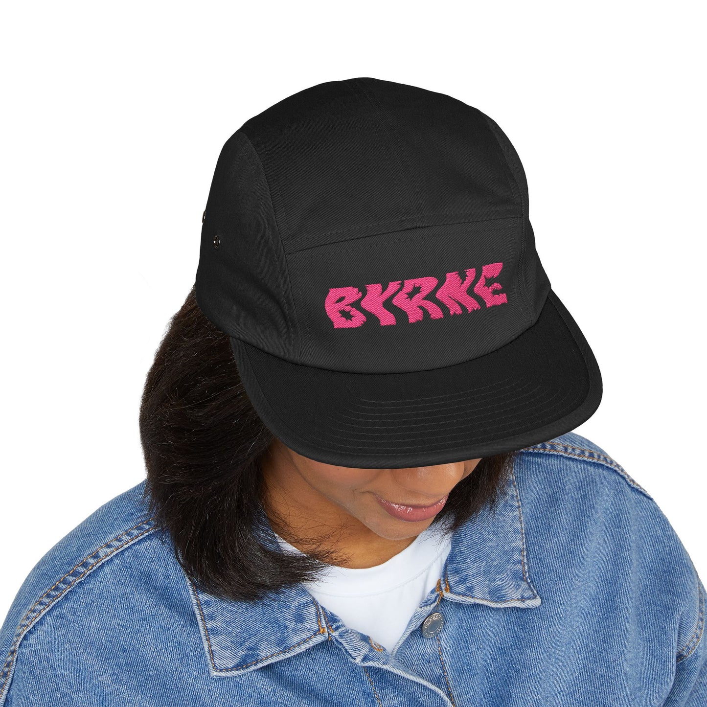 PINK - 5 Panel Cap with Embroidery