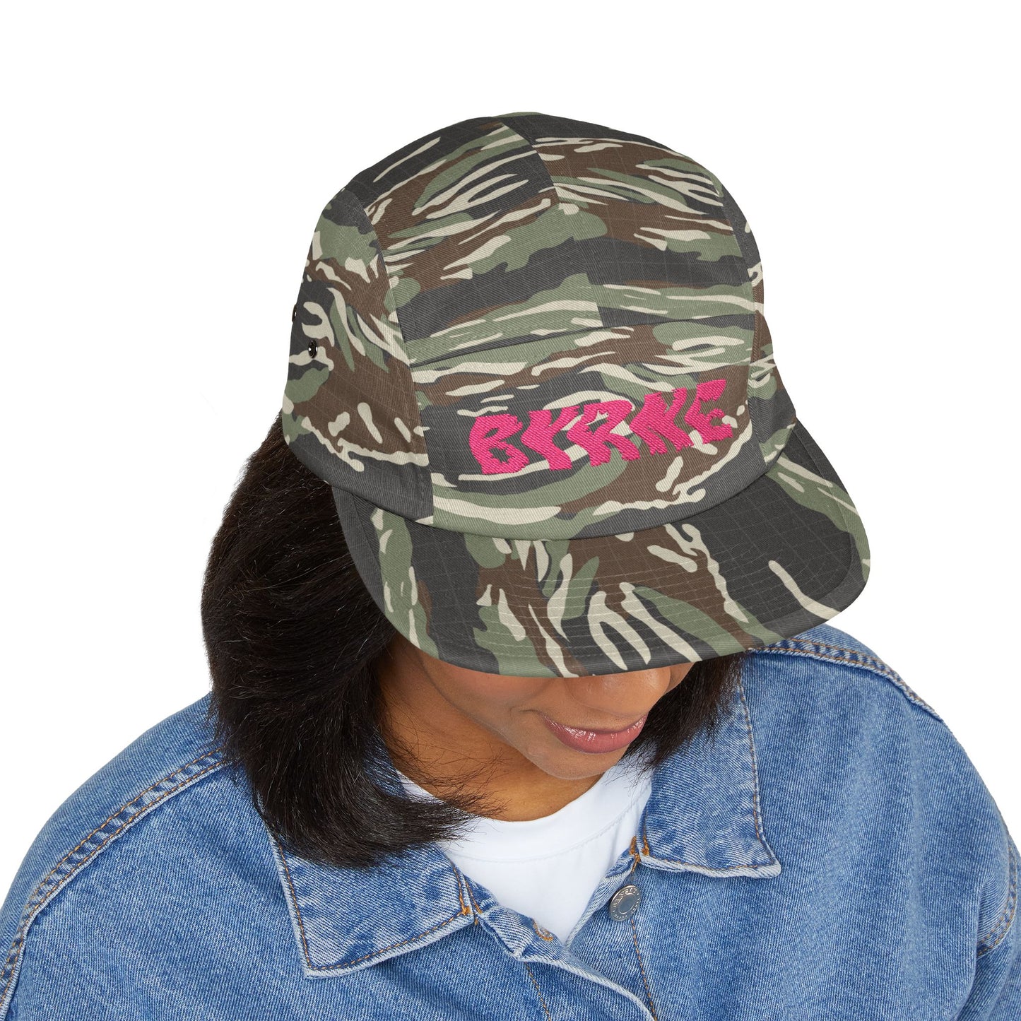 PINK - 5 Panel Cap with Embroidery