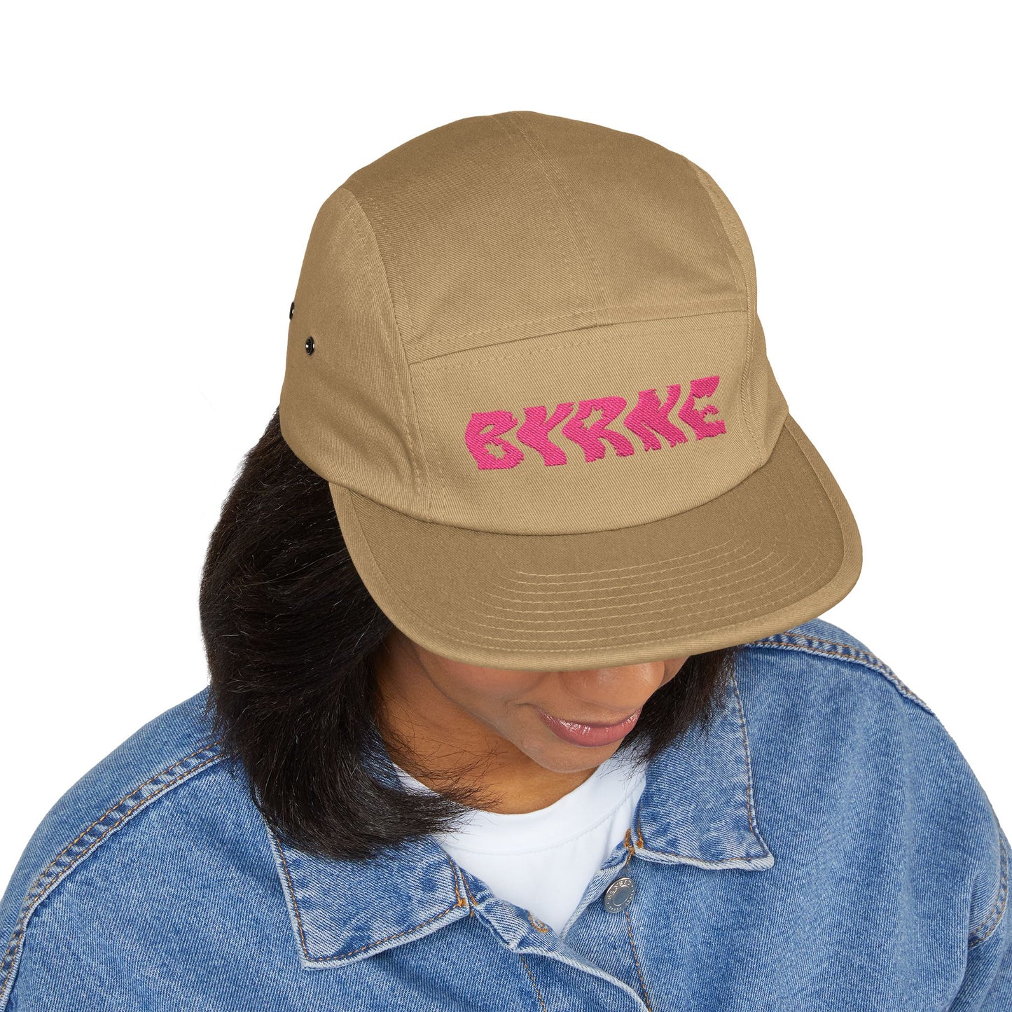 PINK - 5 Panel Cap with Embroidery