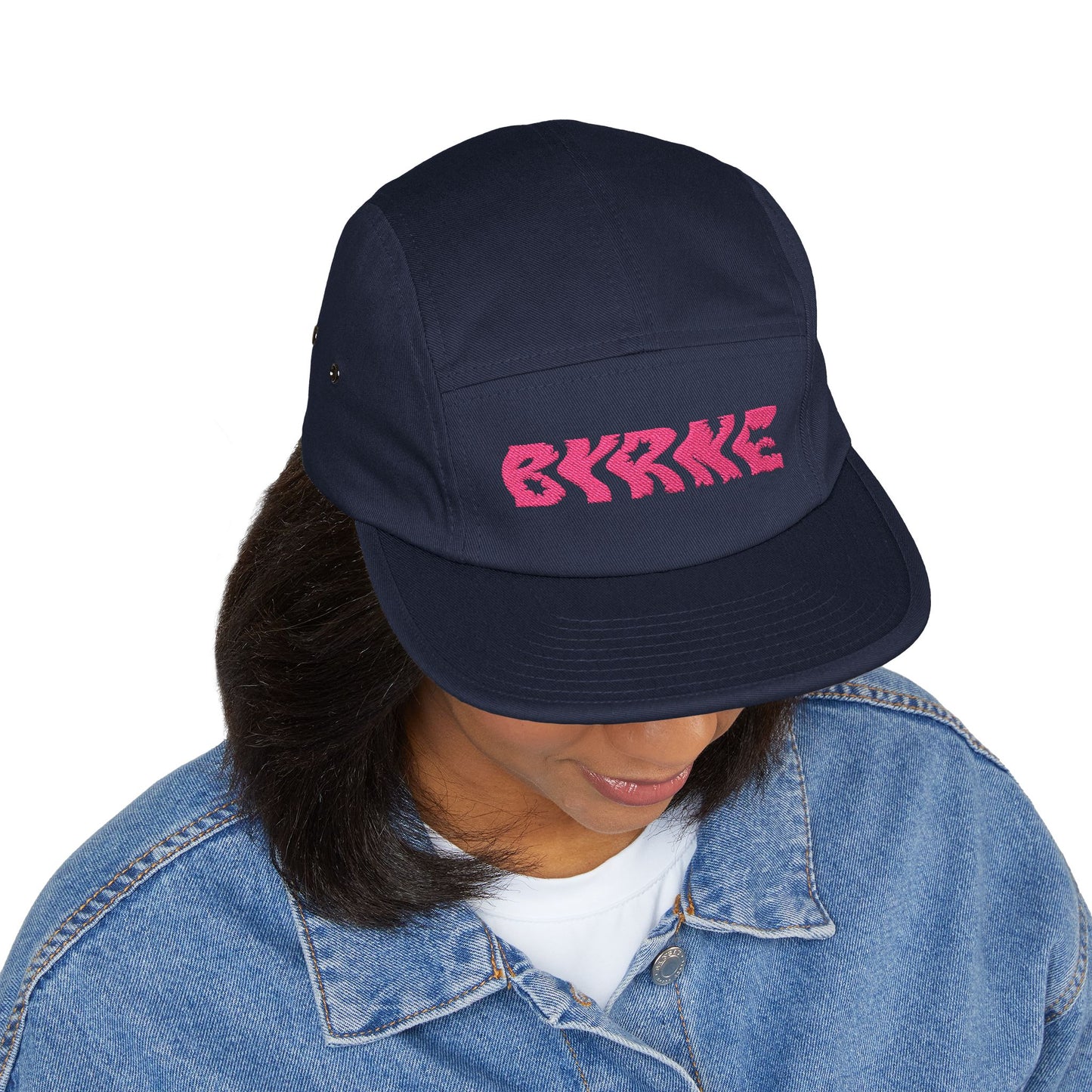 PINK - 5 Panel Cap with Embroidery